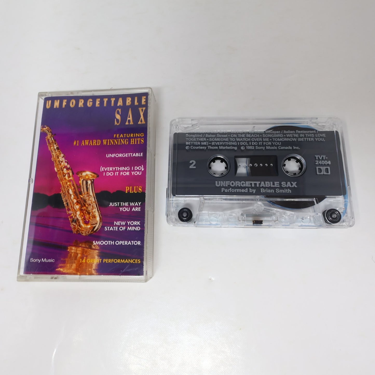 Unforgettable Sax Cassette Brian Smith Unforgettable/Summertime Jazz Sony 1992