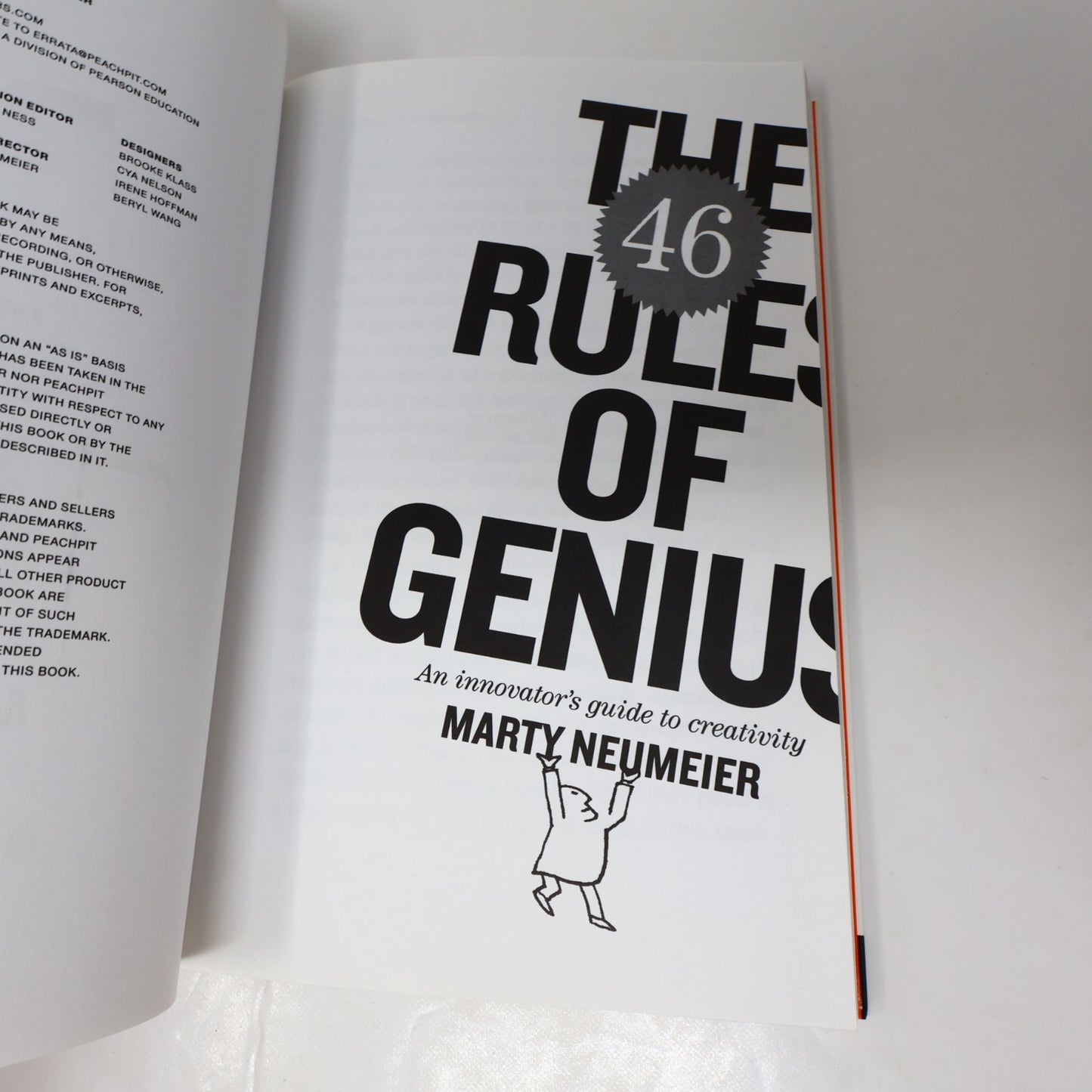 The 46 Rules of Genius an Innovator's Guide to Creativity Marty Neumeier 2014 PB
