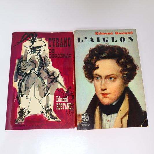 Edmond Rostand Lot 2 Livres Poche Cyrano de Bergerac/L'Aiglon Théâtre France 60s