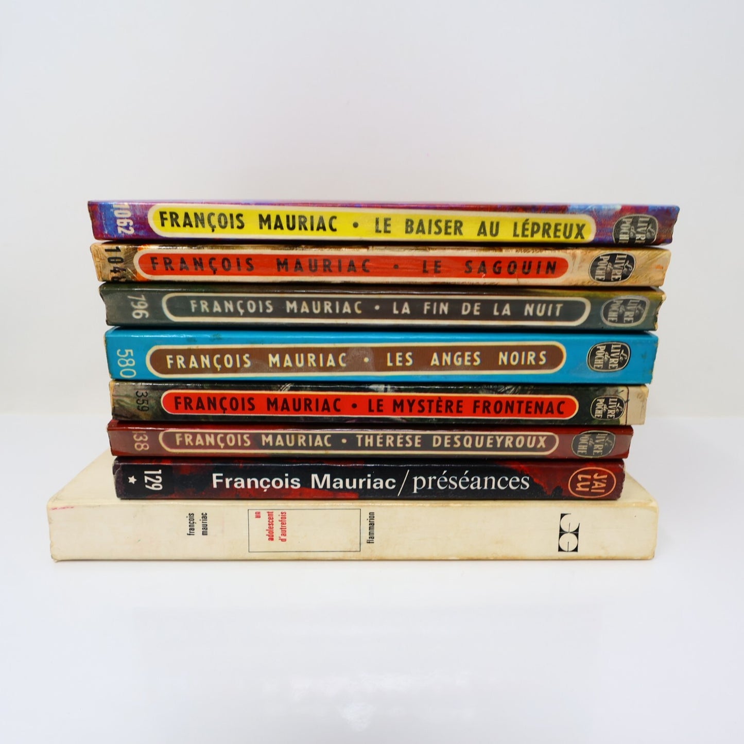 François Mauriac Lot 8 Livres Préséances/Mystère Frontenac/Anges Noirs Roman 60s