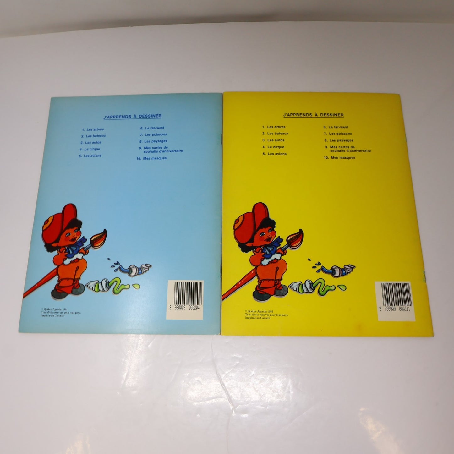 J'Apprends à Dessiner #1-10 Lot 10 Livres à Colorier Québec Agenda Complète 1984