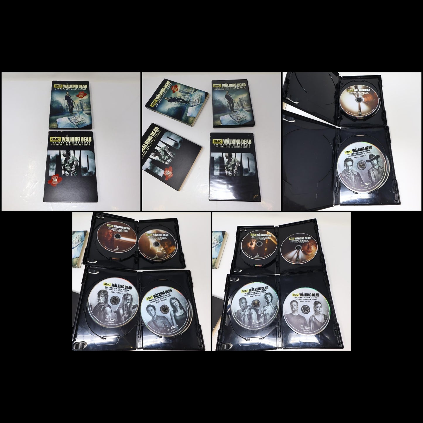 The Walking Dead Seasons #1-2-3-4-5-6-7 DVD Lot AMC NTSC English/Français Tested