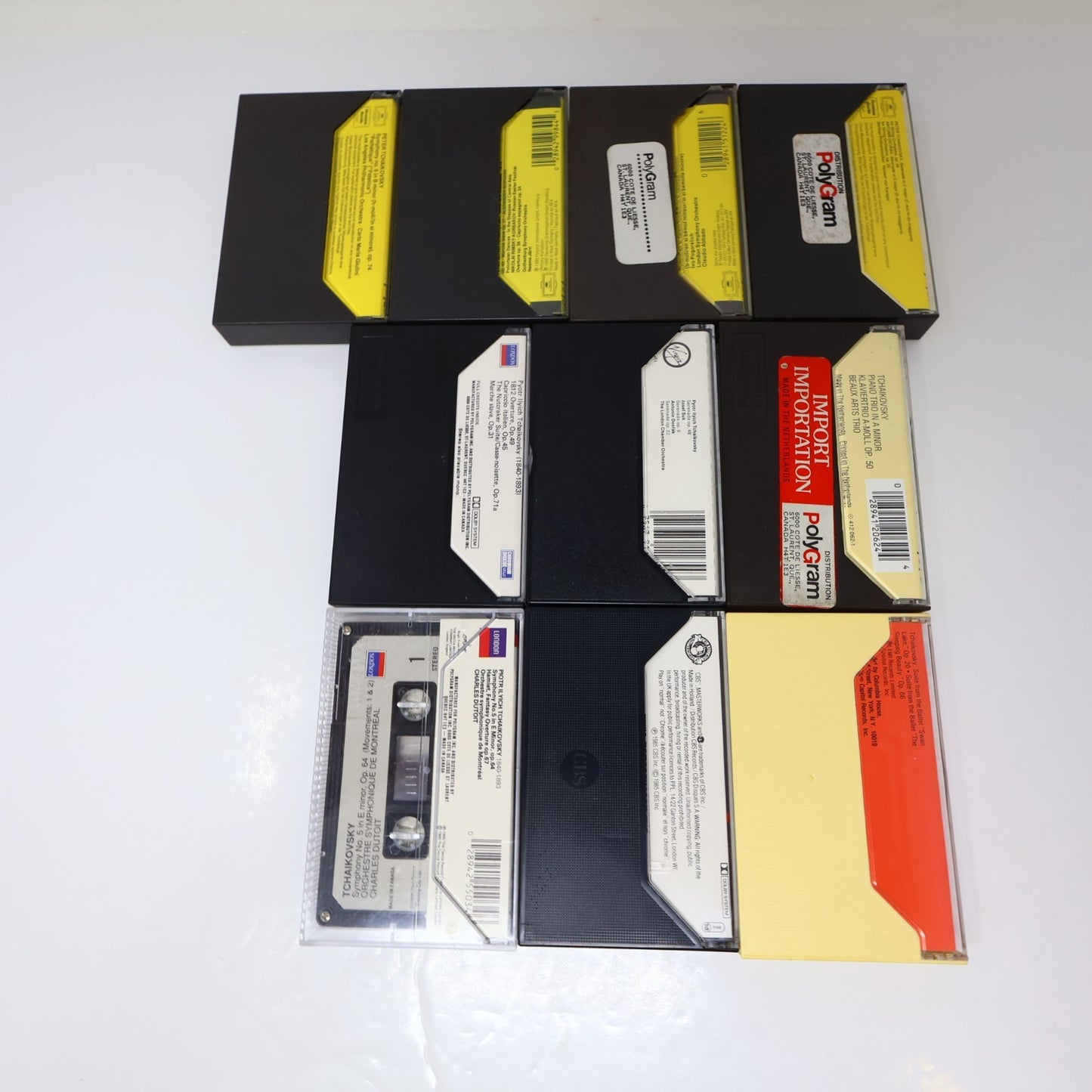 Tchaikovsky 10 Cassettes Lot Järvi/Abbado/Giulini/Karajan/Dutoit/Mehta/Muti
