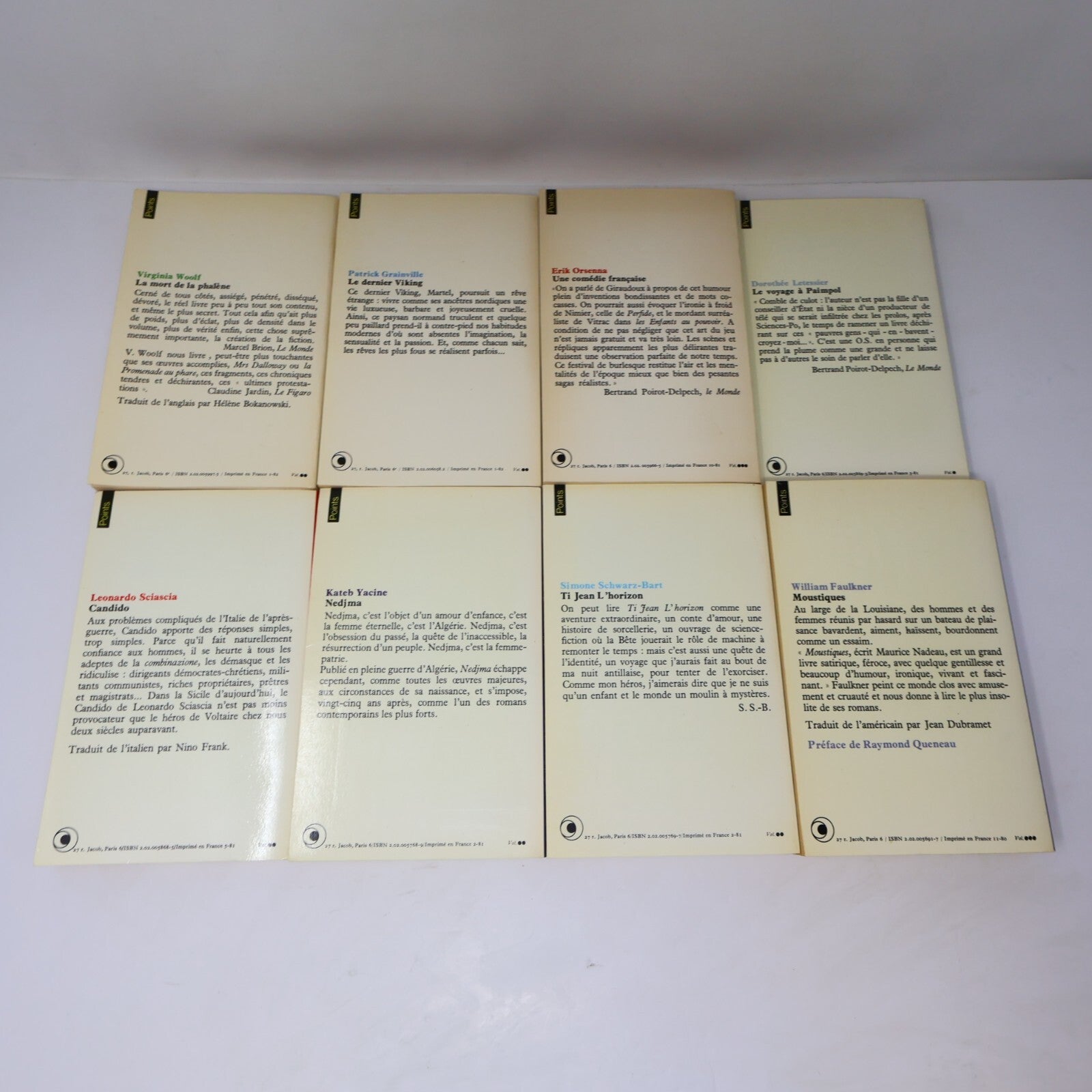 Points Lot 33 Livres Seuil Gadda/Jelloun/Tsírkas/Kadare/Sábato/Bernard/Nothomb