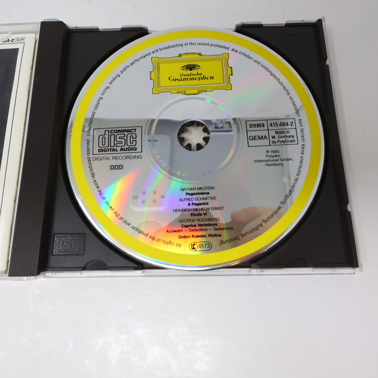 A Paganini Virtuoso Violin Music/Virtuose Musik Für Violine CD Gidon Kremer 1986