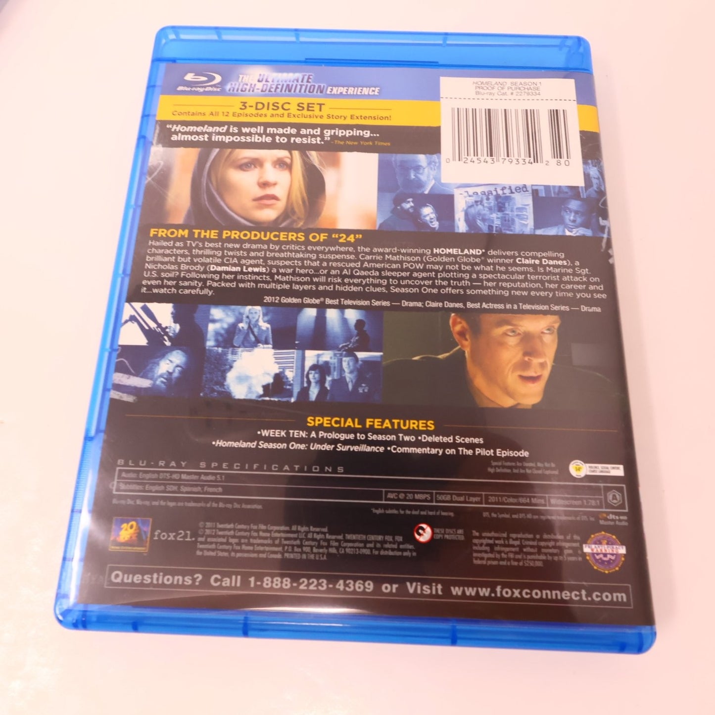 Homeland 2 Blu-ray Lot Complete Seasons 1 & 2 Claire Danes Damian Lewis NTSC