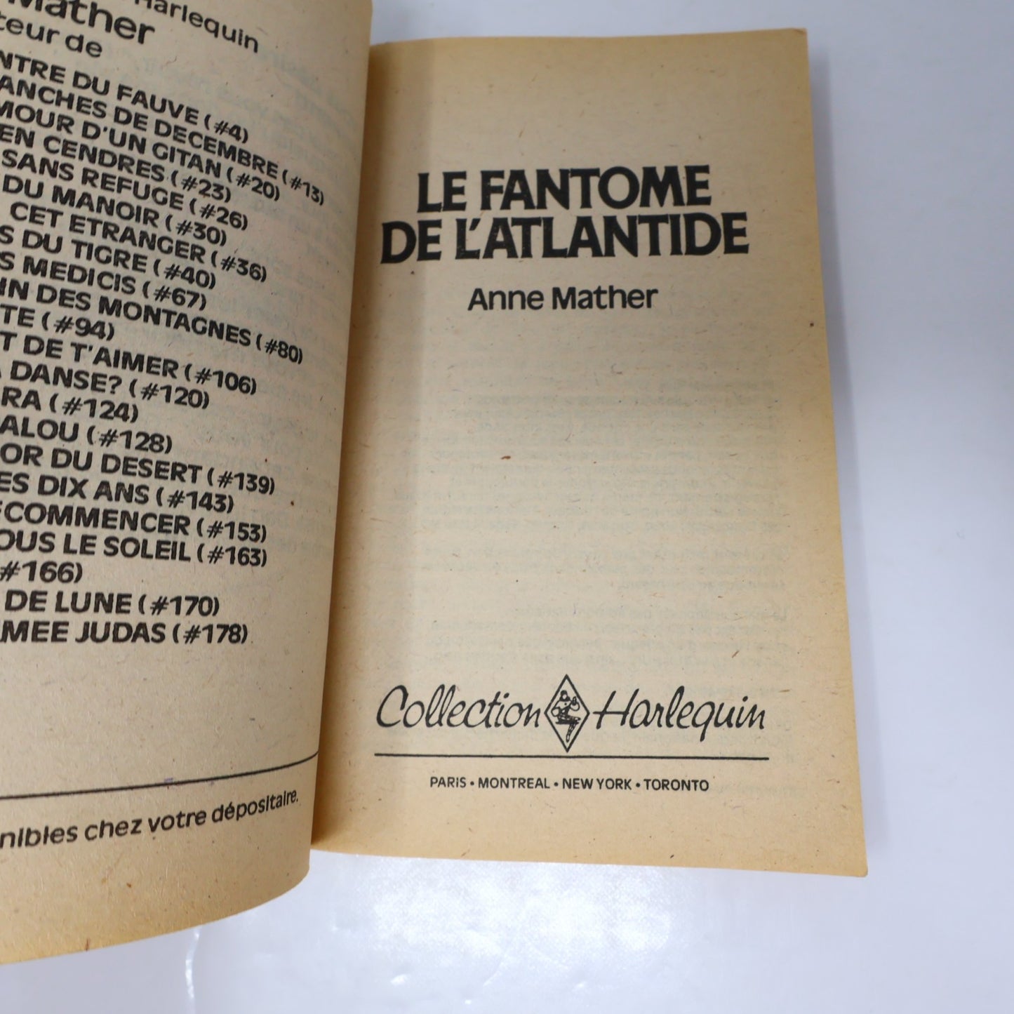Collection Harlequin Lot 18 Livres Français/French Romance Paperback Books 1980s