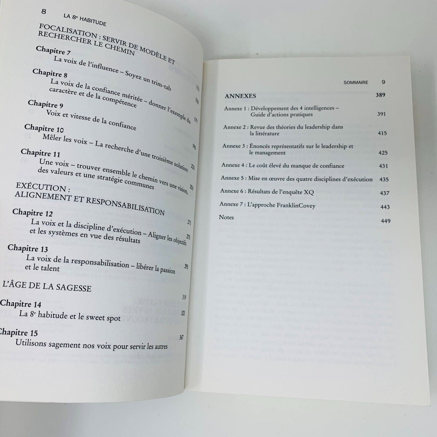 2006 La 8ème Habitude Livre Stephen R. Covey en Français French PB Réussite 8e