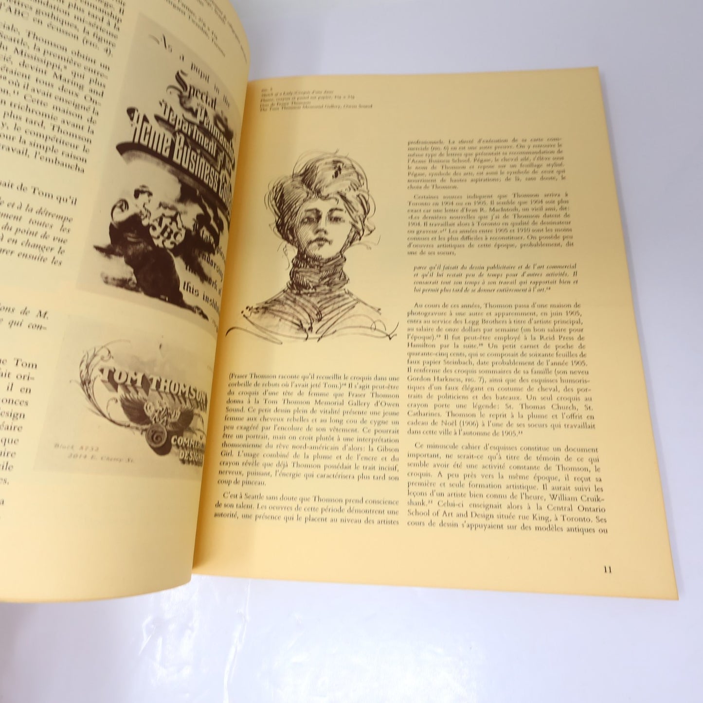 L'Art de Tom Thomson Art Gallery of Toronto 1972 Catalogue d'Exposition Français