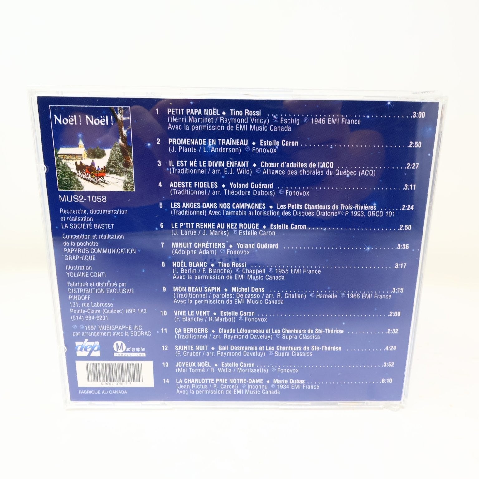 Noël! Noël! CD 1997 Les Grands Classiques des Fêtes Christmas Québec Tino Rossi