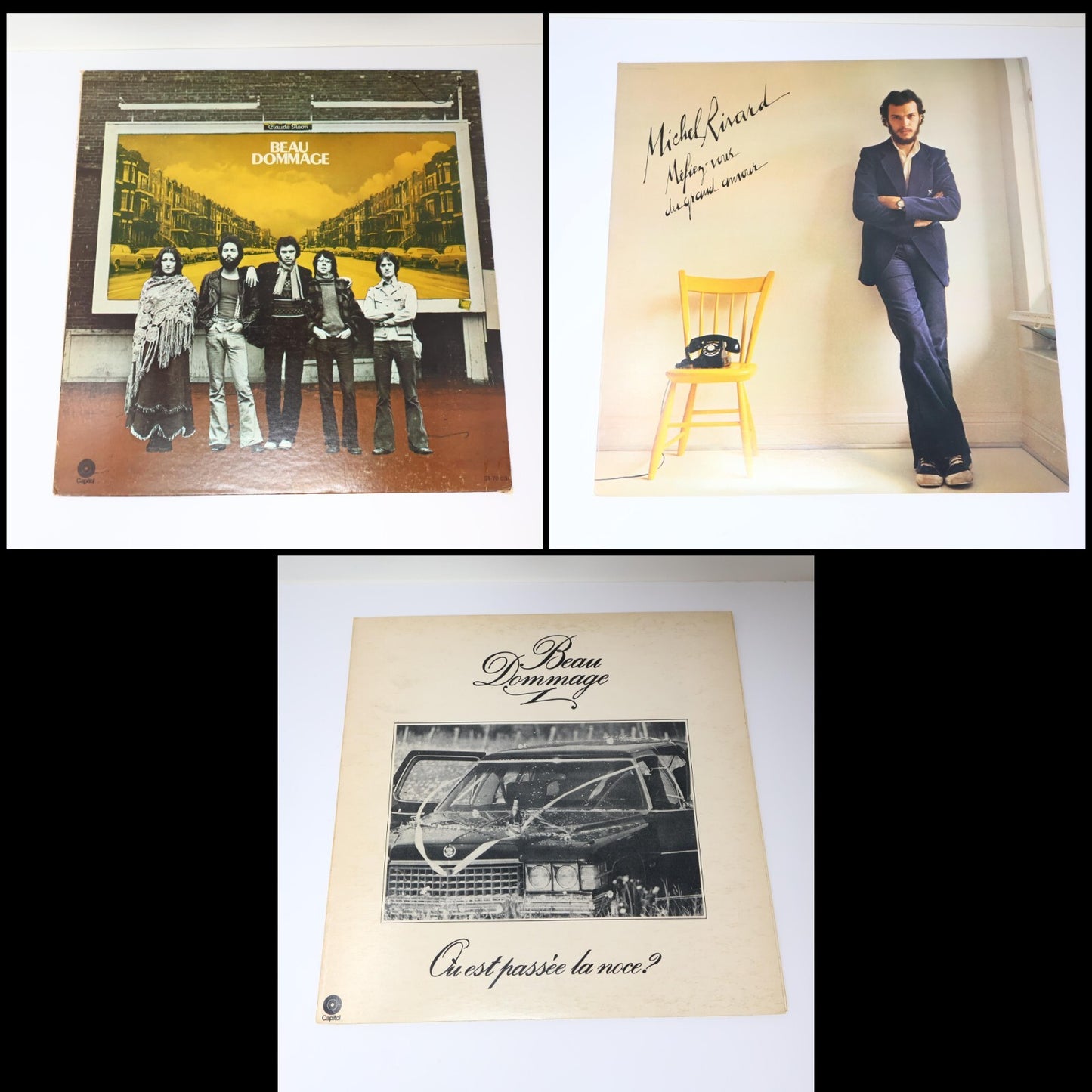 Beau Dommage/Michel Rivard Lot 3 Disques Vinyl Record Ou est Passé la Noce?