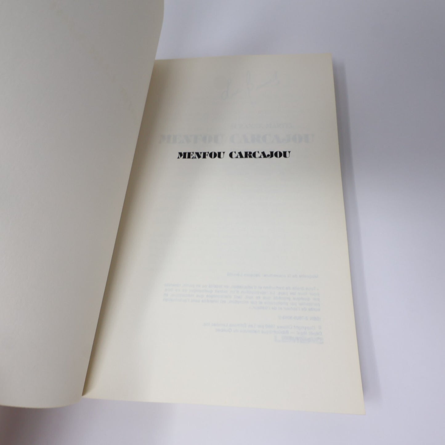 Menfou Carcajou #1-2 Lot 2 Livres Suzanne Martel Ville-Marie/La Baie du Nord 80s