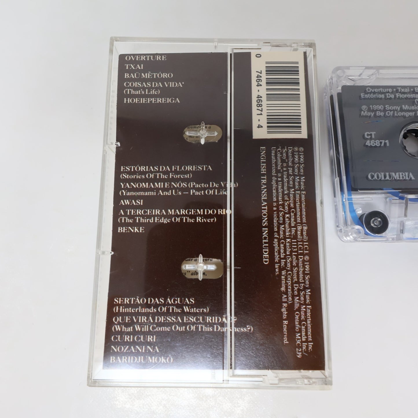 Milton Nascimento 2 Cassettes Lot Yauaretê/Txai Planeta Blue/Awasi/Old Hill