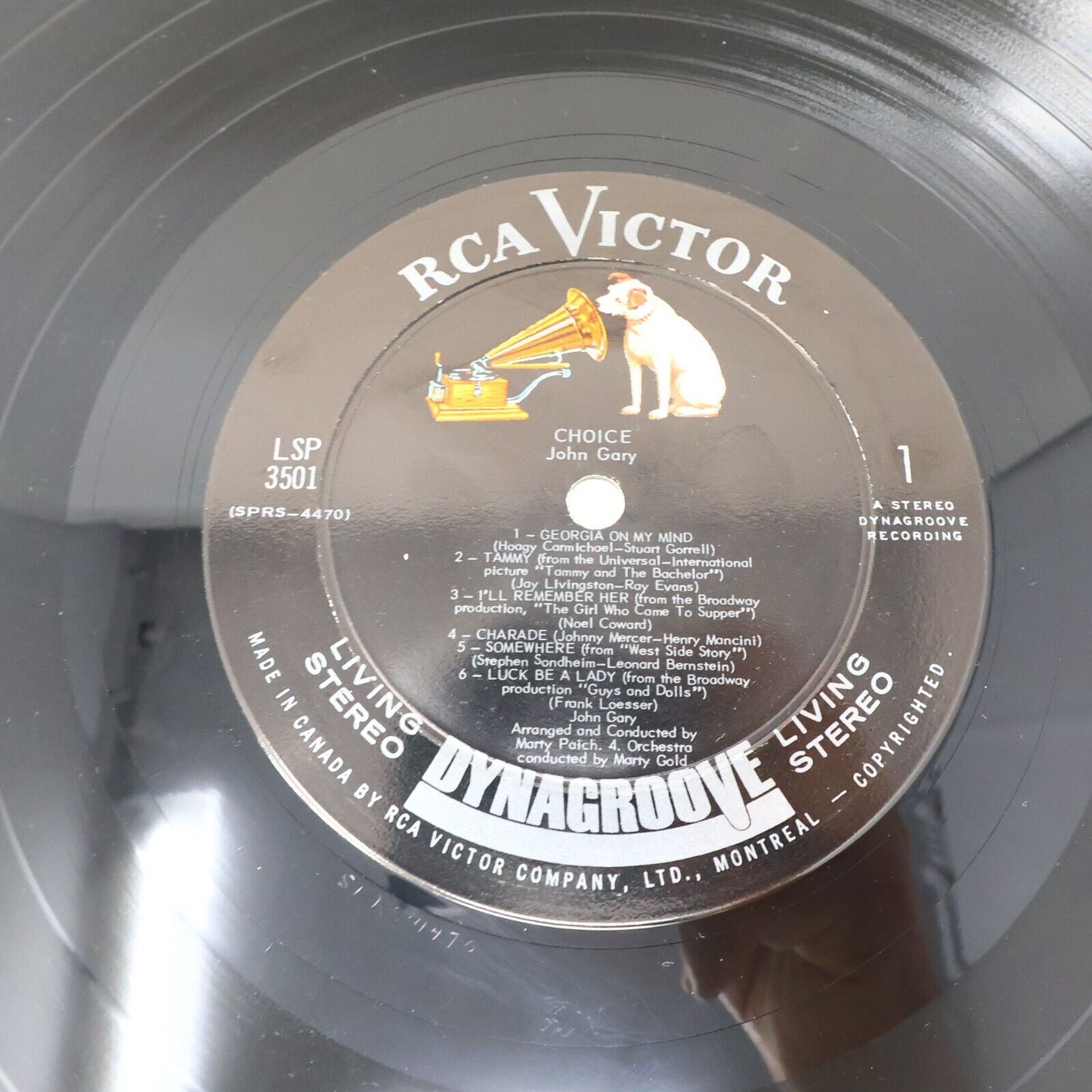John Gary Choice LP Record Vinyl RCA Victor LSP-3501 Canada I'll Be Seeing You