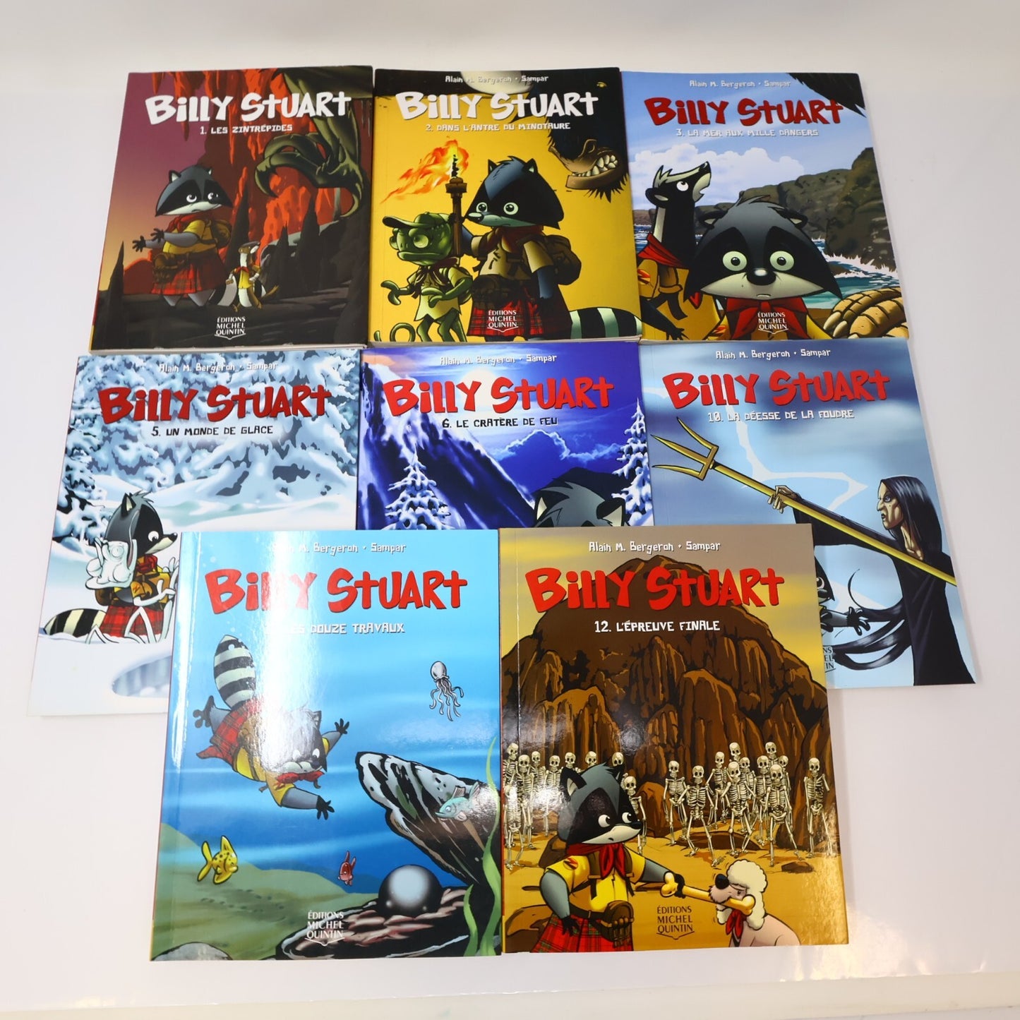 Billy Stuart #1-3 5-6 10-12 Lot 8 Livres Bergeron/Sampar Les Zintrépides PB Bd