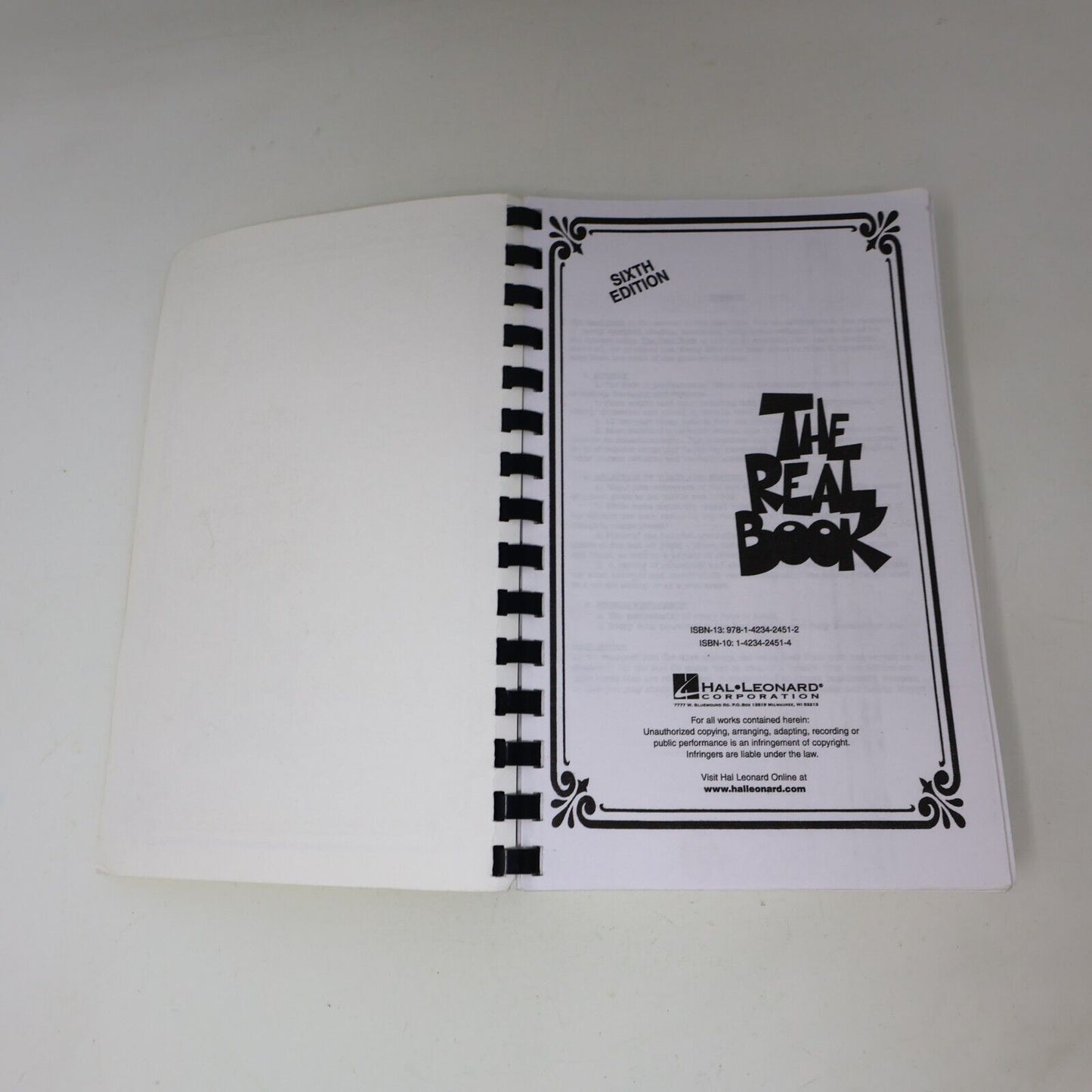 2007 The Real Book #1 Sixth Edition by Hal Leonard Corp Music Songbook Jazz PB