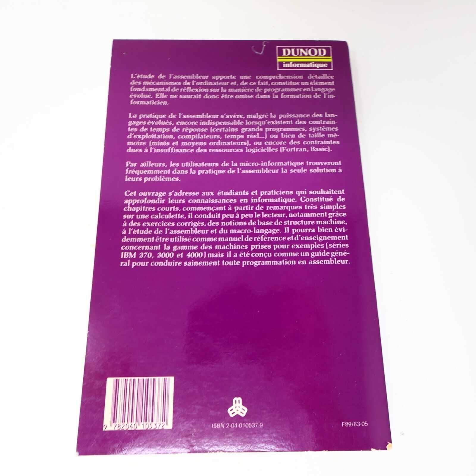1983 La Programmation en Assembleur J. Rivière Informatique Ordinateur Code 80s