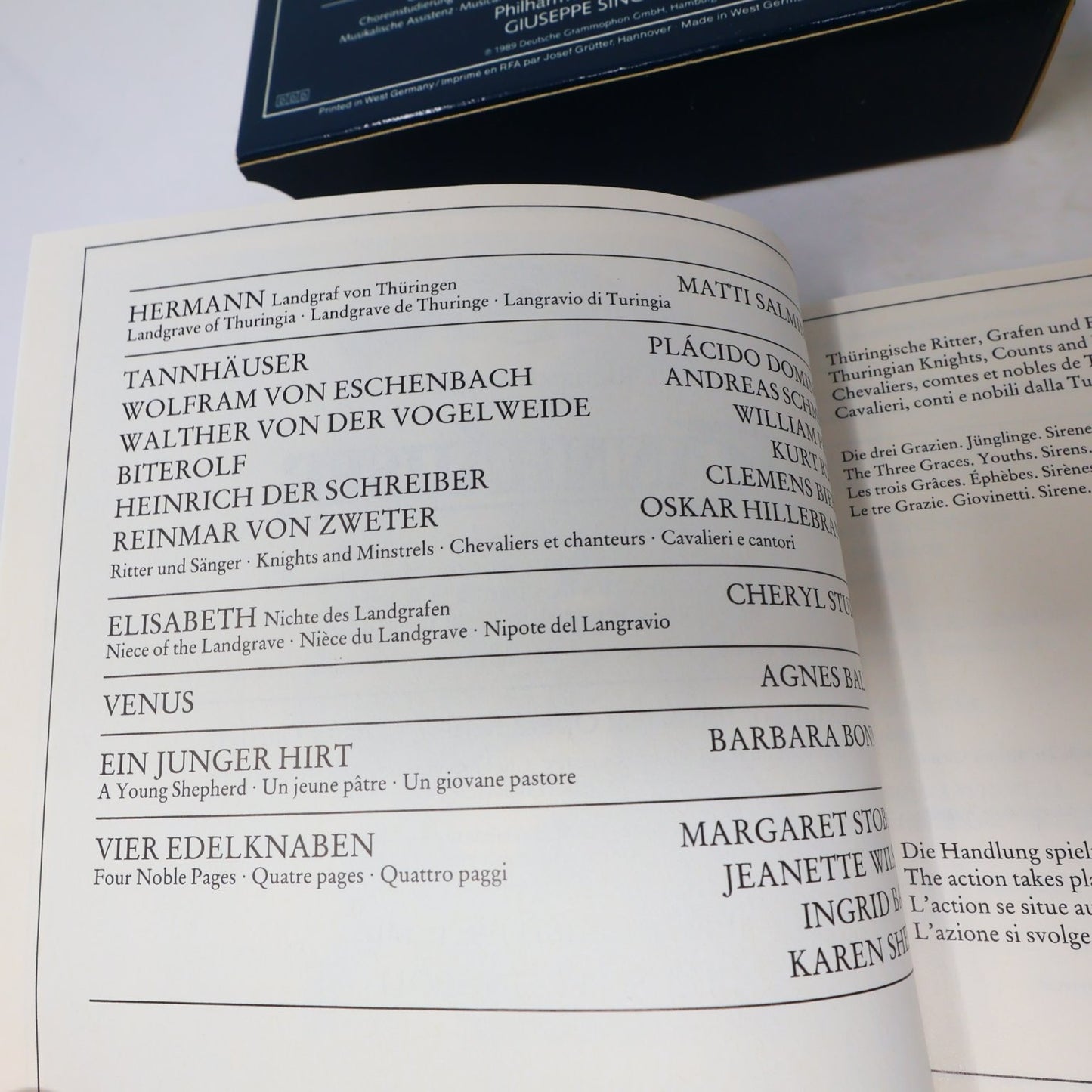 Richard Wagner Tannhäuser 3 CD Boxset 1989 Giuseppe Sinopoli Placido Domingo