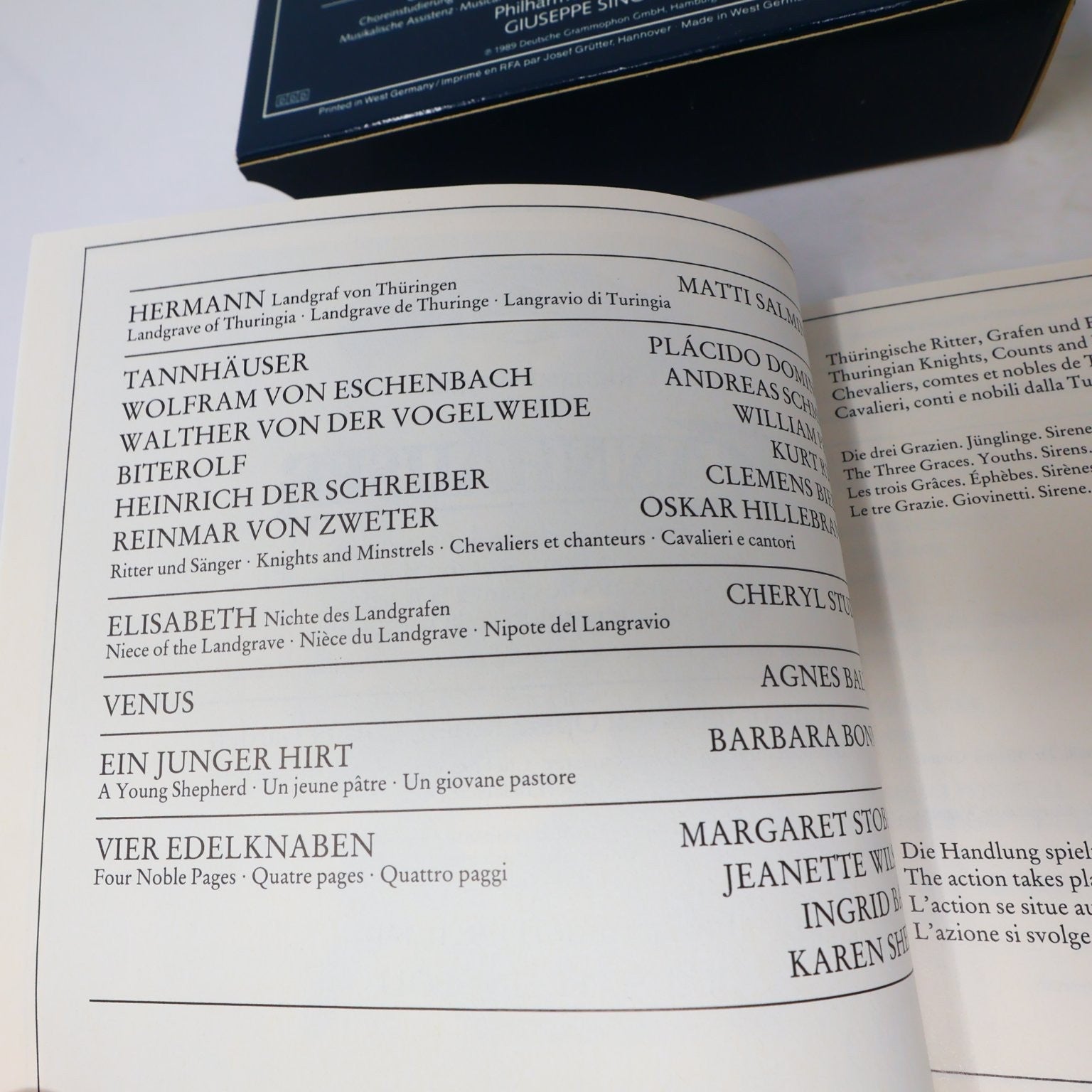 Richard Wagner Tannhäuser 3 CD Boxset 1989 Giuseppe Sinopoli Placido Domingo