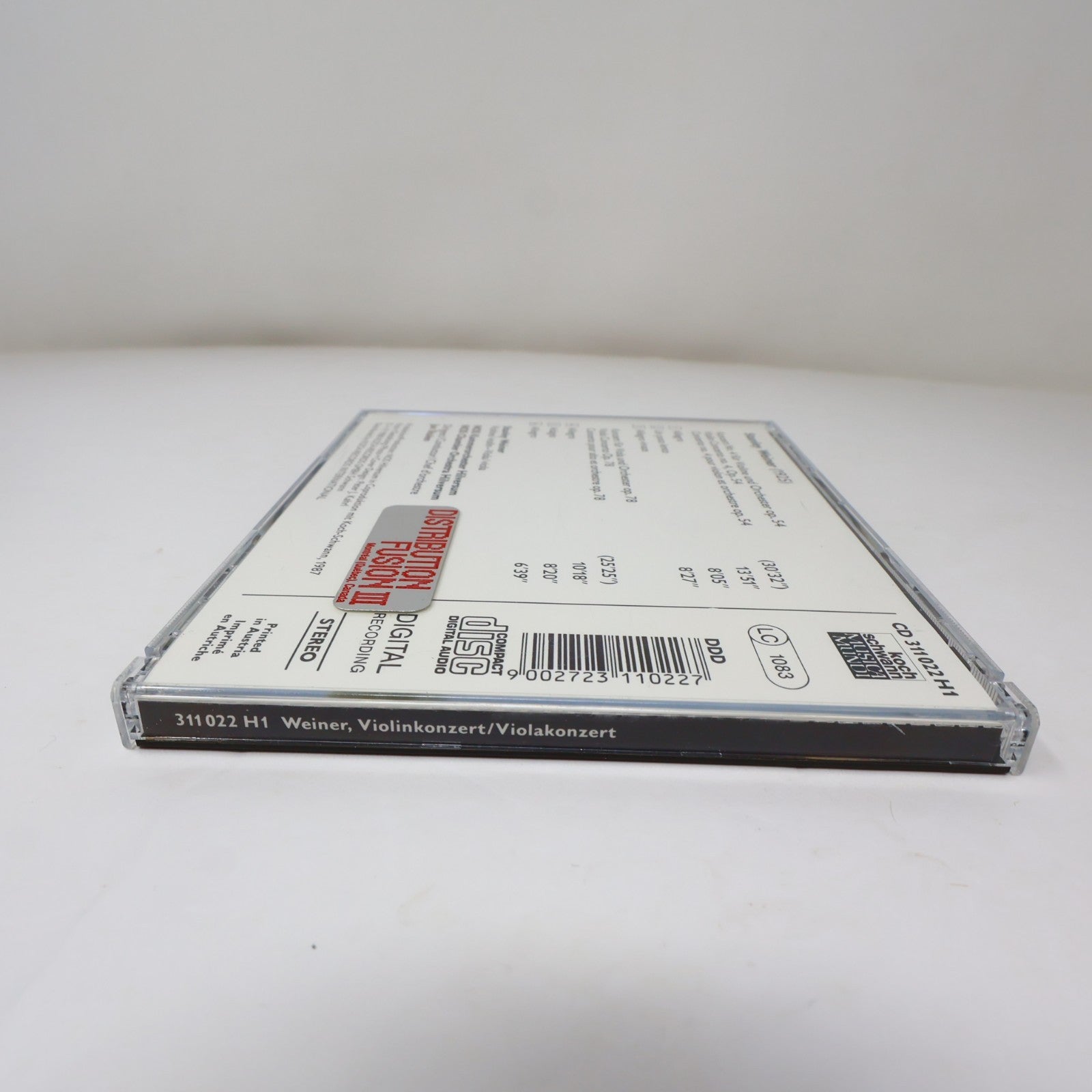 Stanley Weiner/Konzert Nr. 4 Für Violine/Viola Und Orchester Op. 54/78 CD 1988
