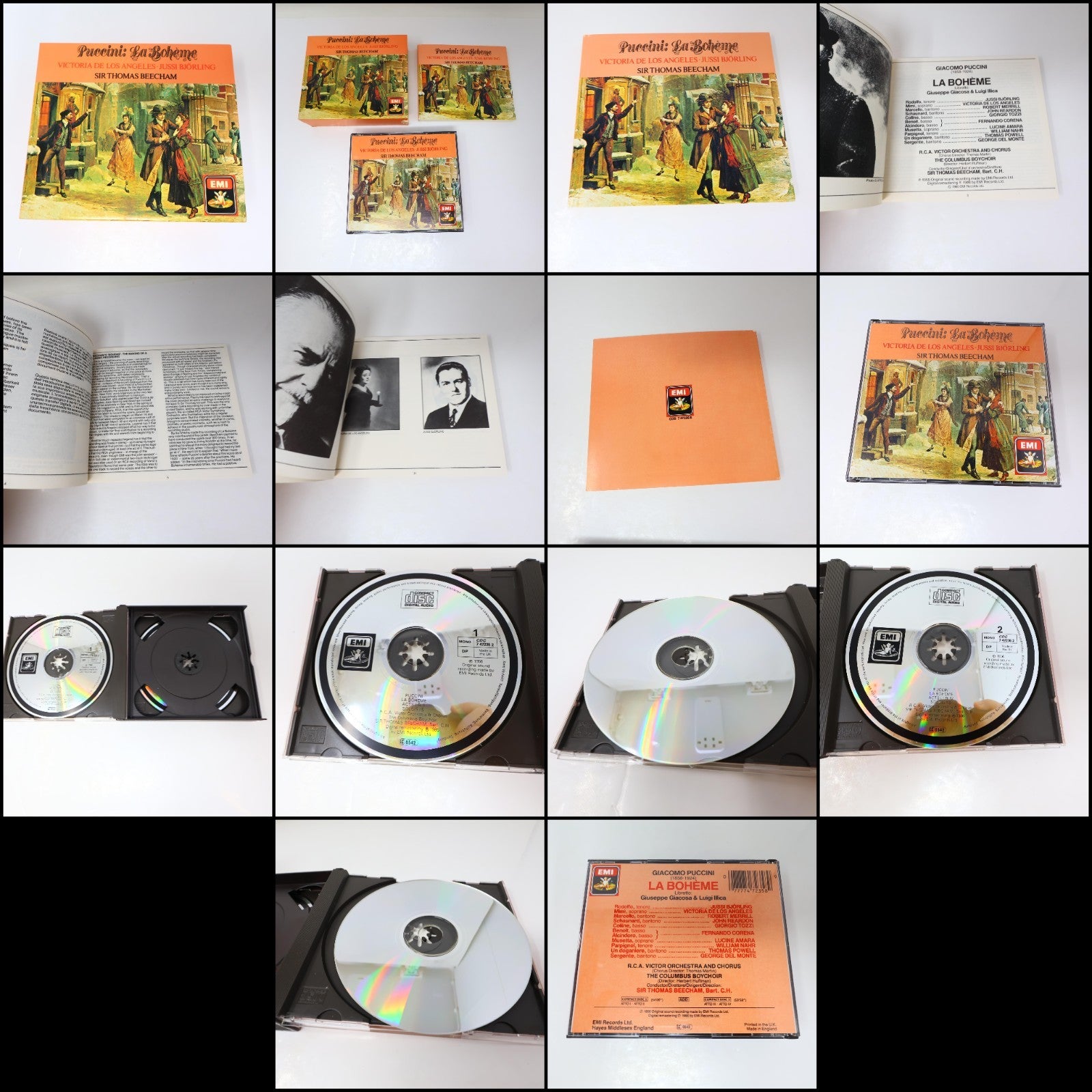 Giacomo Puccini 7 CDs Lot La Bohème/Tosca/Madama Butterfly Opera Classical