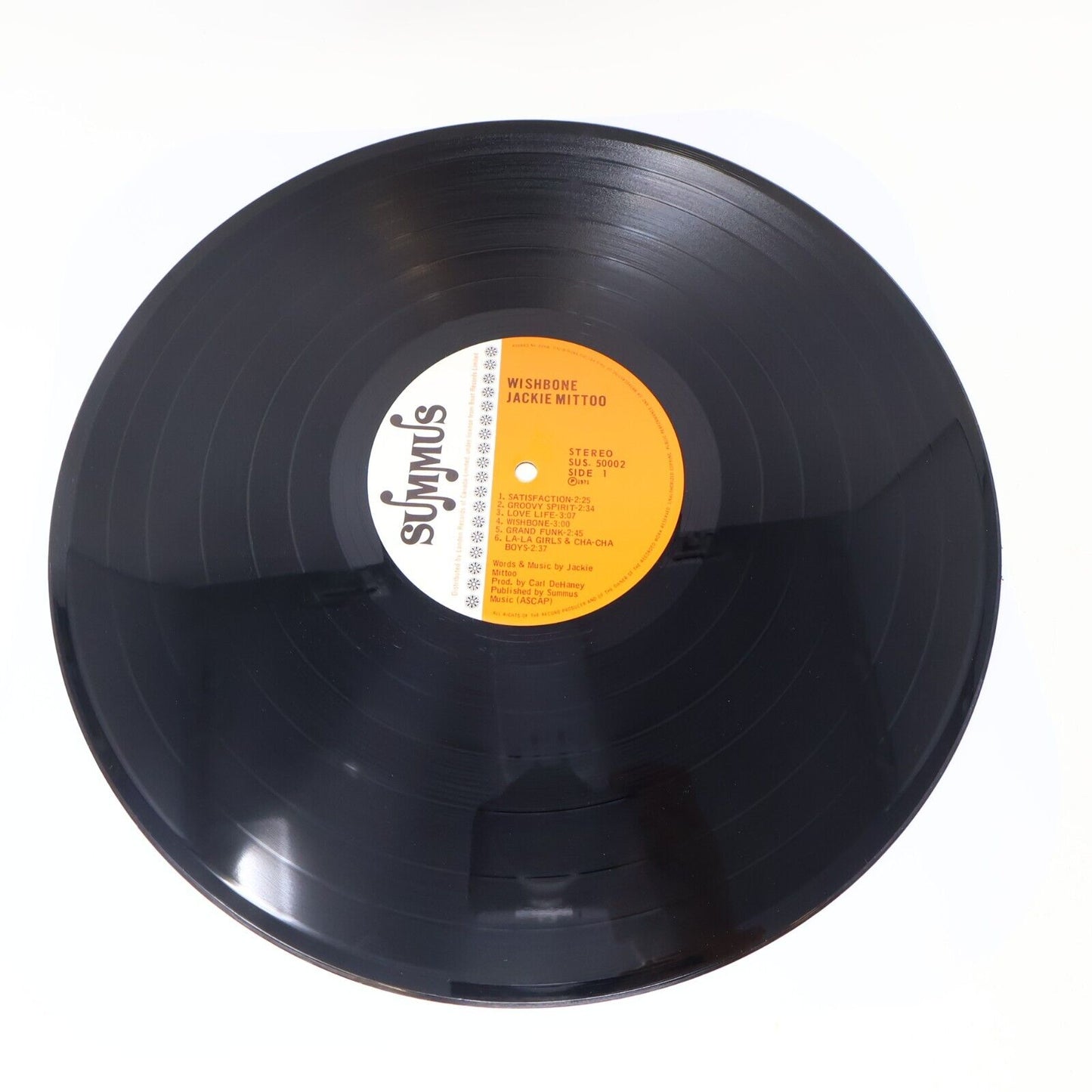 Jackie Mittoo Wishbone LP Record Vinyl Canada 1972 Summus Records SUS 50.002