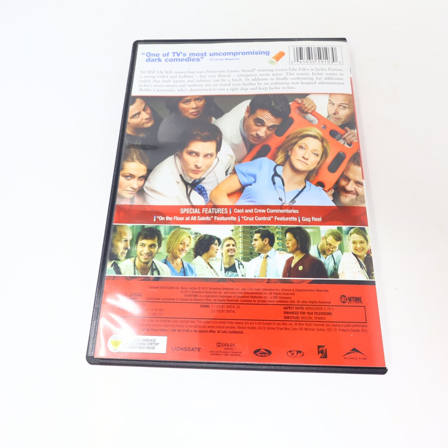 Nurse Jackie 3 DVD Lot 2009-2011 Seasons 1-2 & 4 Edie Falco Drama Comedy NTSC