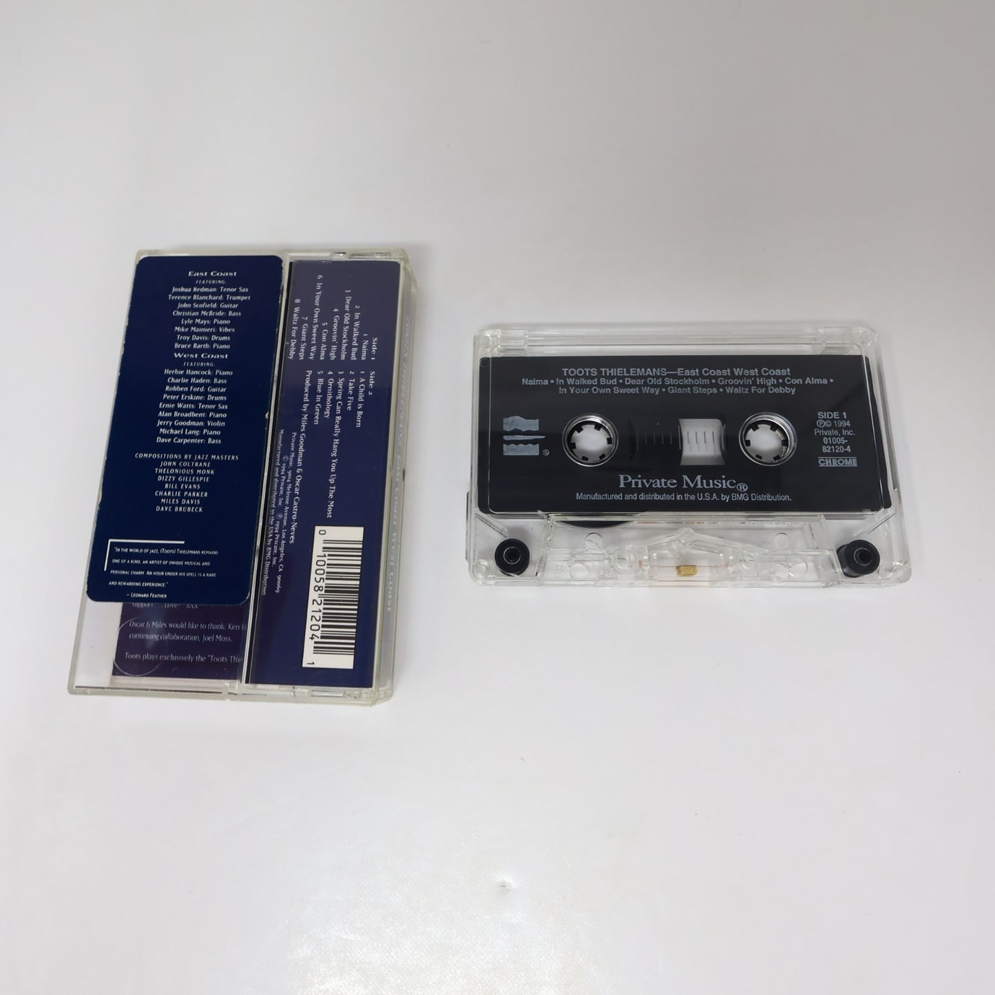 Toots Thielemans 2 Cassettes Lot East Coast West Coast/ The Brasil Project Jazz