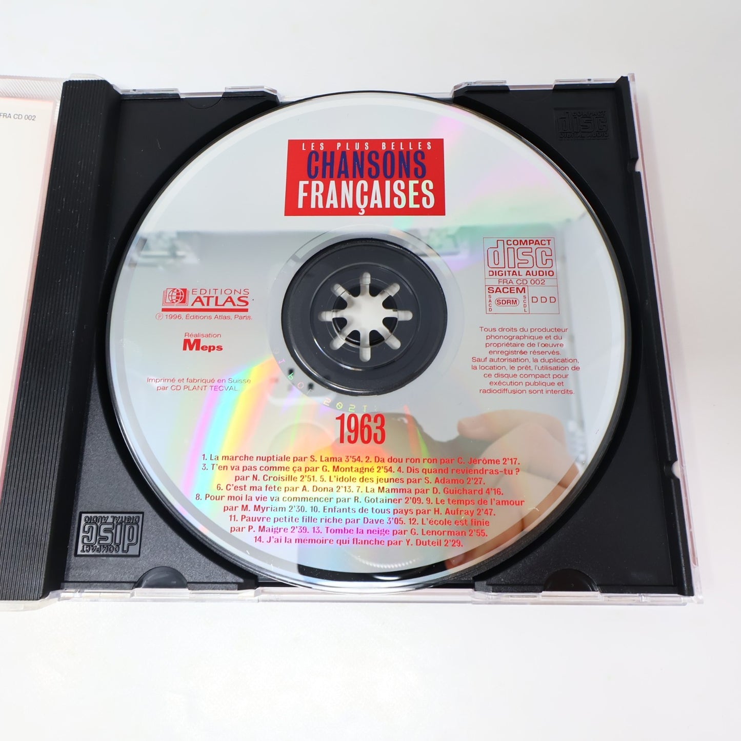 Les Plus Belles Chansons Françaises 1962-1963-1964 Lot 3 CD Lama/Adamo/Duteil