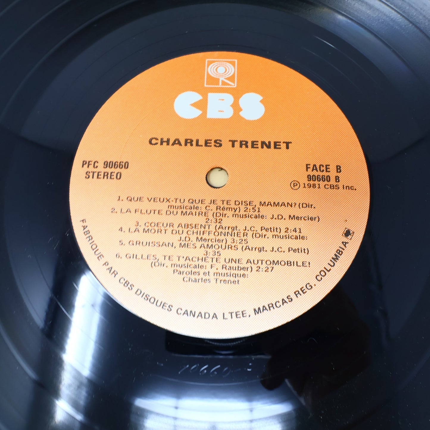 Charles Trenet Lot 2 Disques Record Éponyme & Succès Able/CBS Canada 1981 VG+