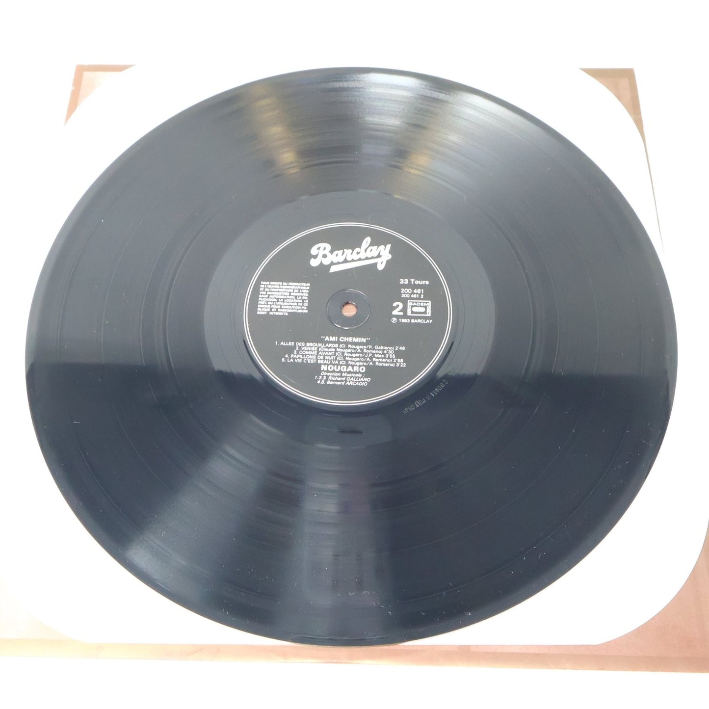 Nougaro - Ami Chemin 12" LP Record 1983 Barclay French Chanson BA 260 200.461