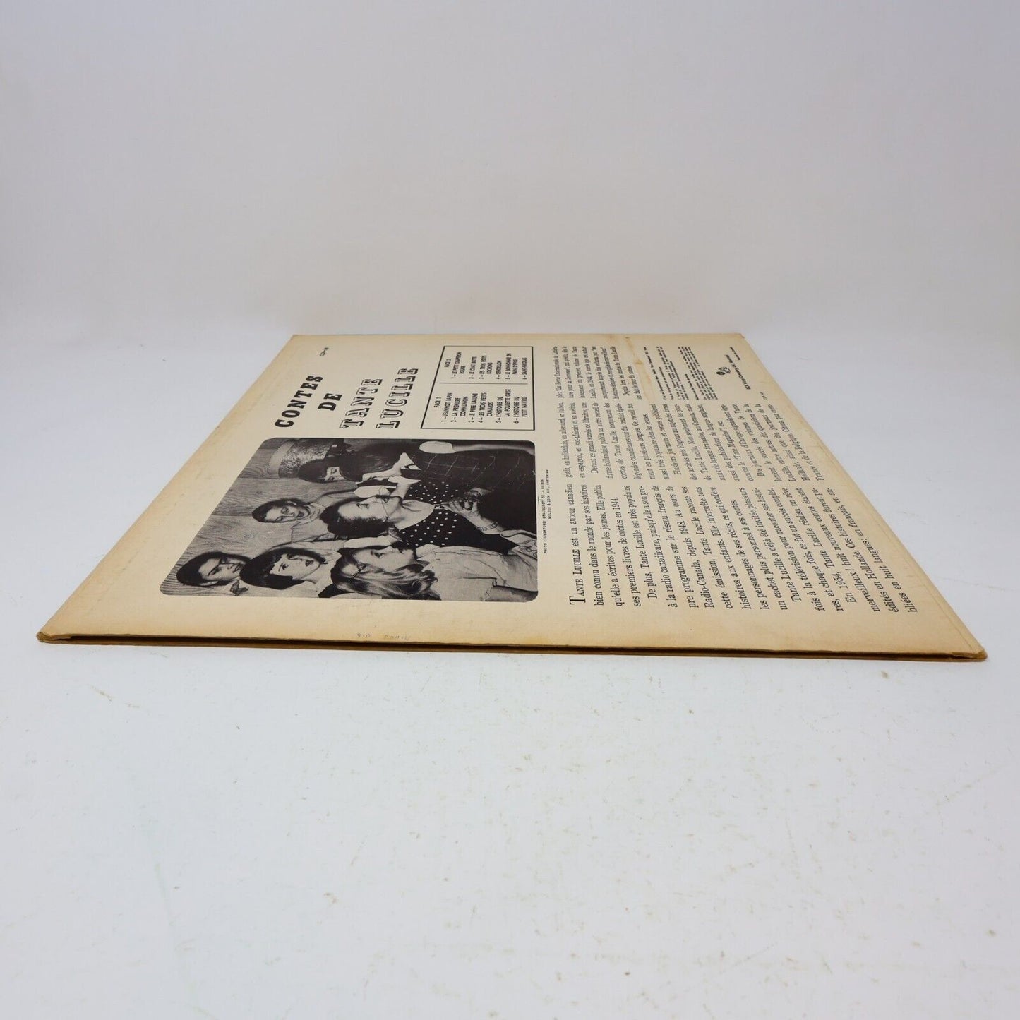 Contes de Tante Lucille LP Disque Histoires Enfants Vtg RCA Victor Mono CGP-149