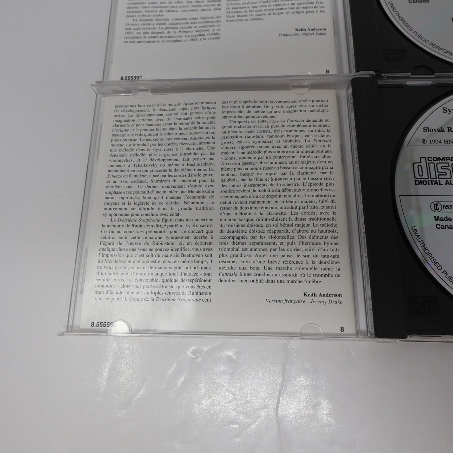 Anton Rubinstein Symphonies 2-3 Ocean/Eroica Fantasia/Piano Concertos 3 CD Lot