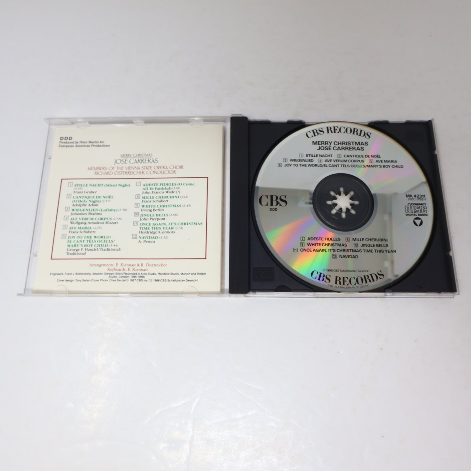 José Carreras - Merry Christmas CD 1987 Vienna Choir Classical CBS
