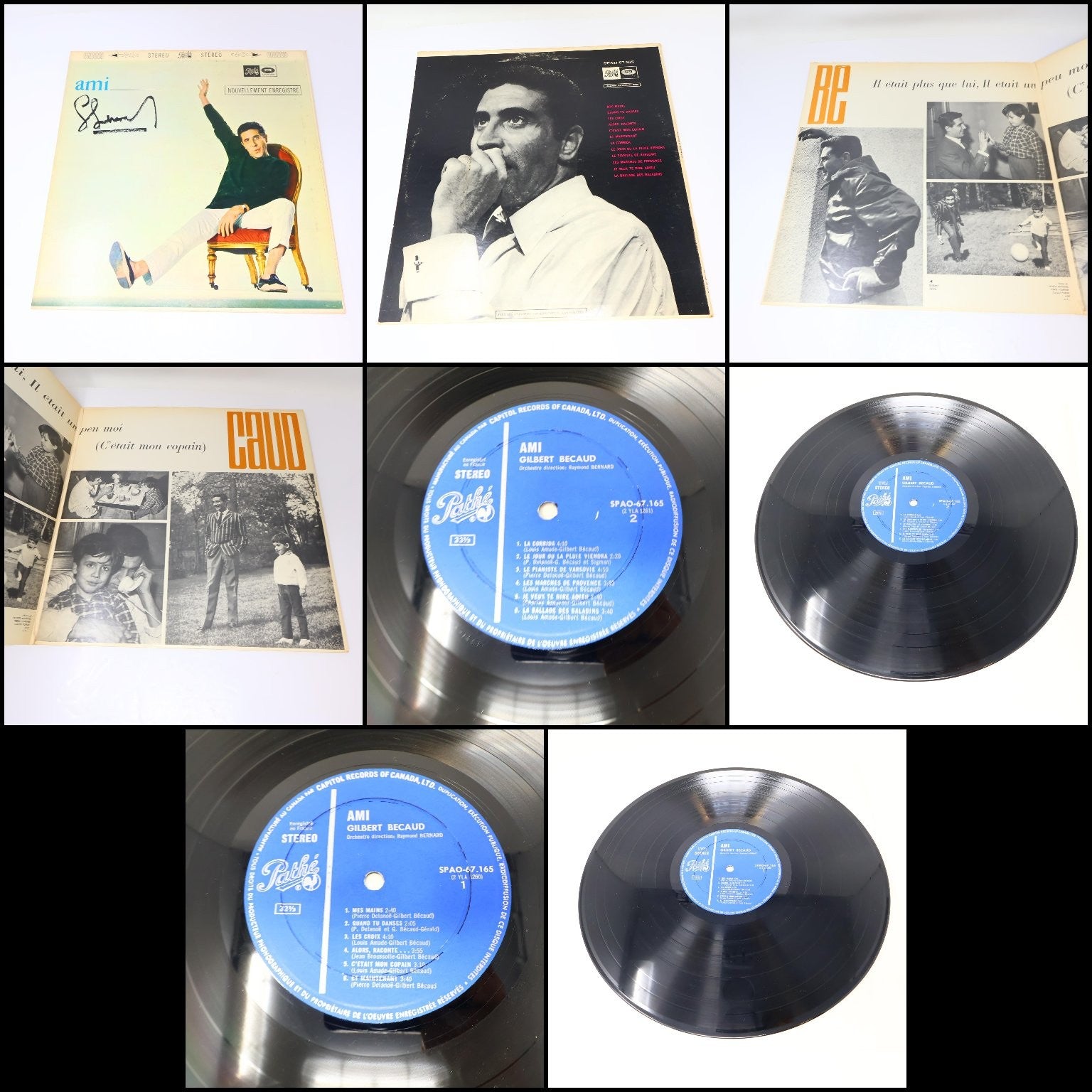 Gilbert Bécaud Lot 13 Disques Record Olympia/Ami/L'Important C'est La Rose 70s