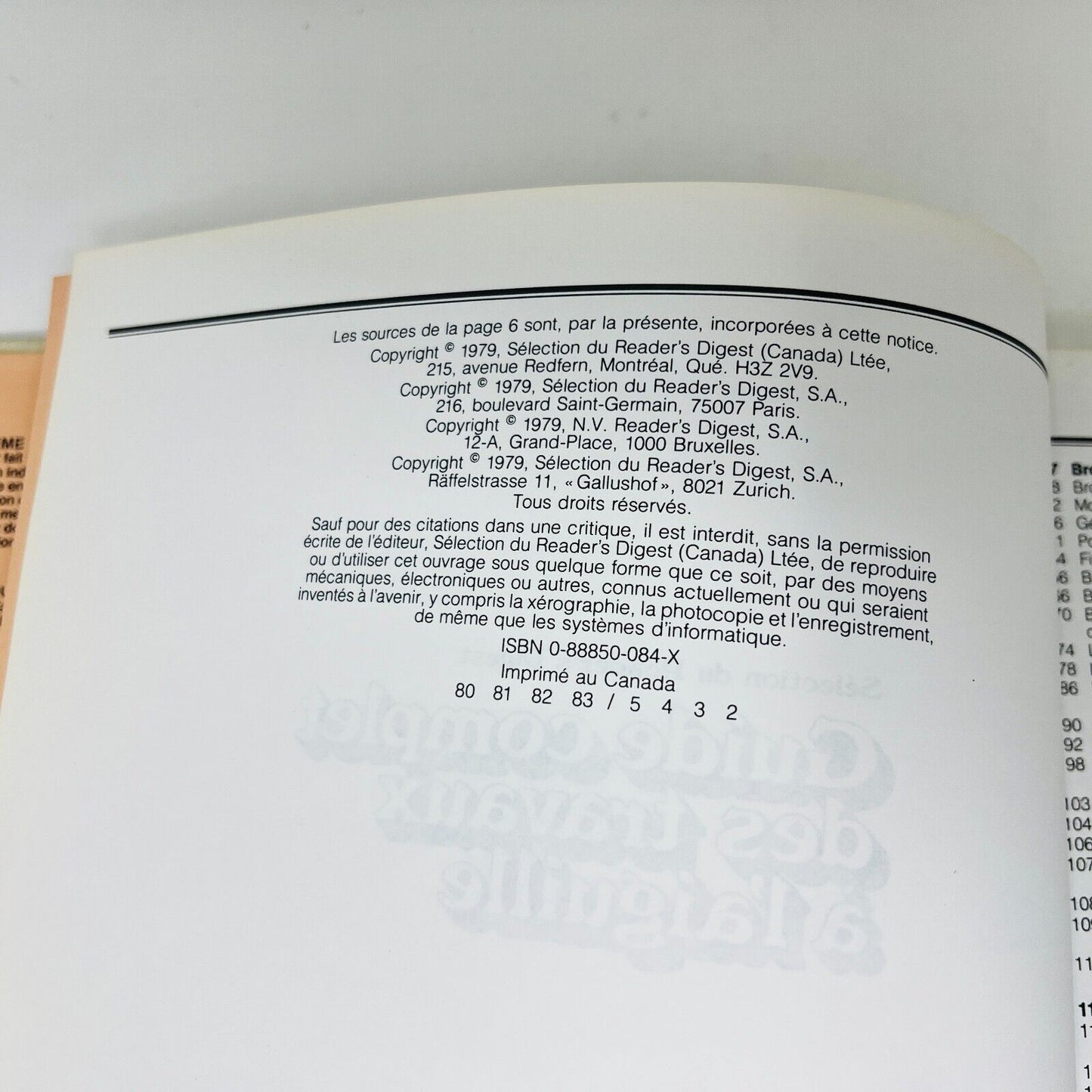 1981 Guide Complet des Travaux à l'Aiguille Couture Sélection du Reader's Digest