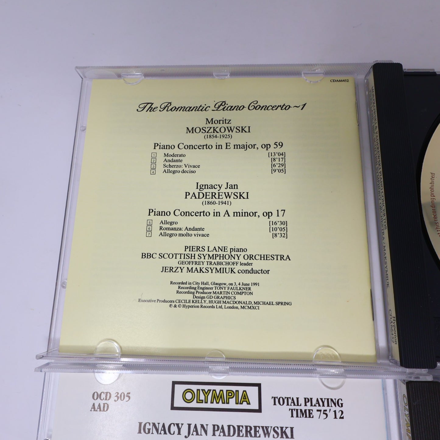 Ignacy Jan Paderewski 2 CDs Lot Piano Concerto/Polonia/Polish Fantasy Maksymiuk