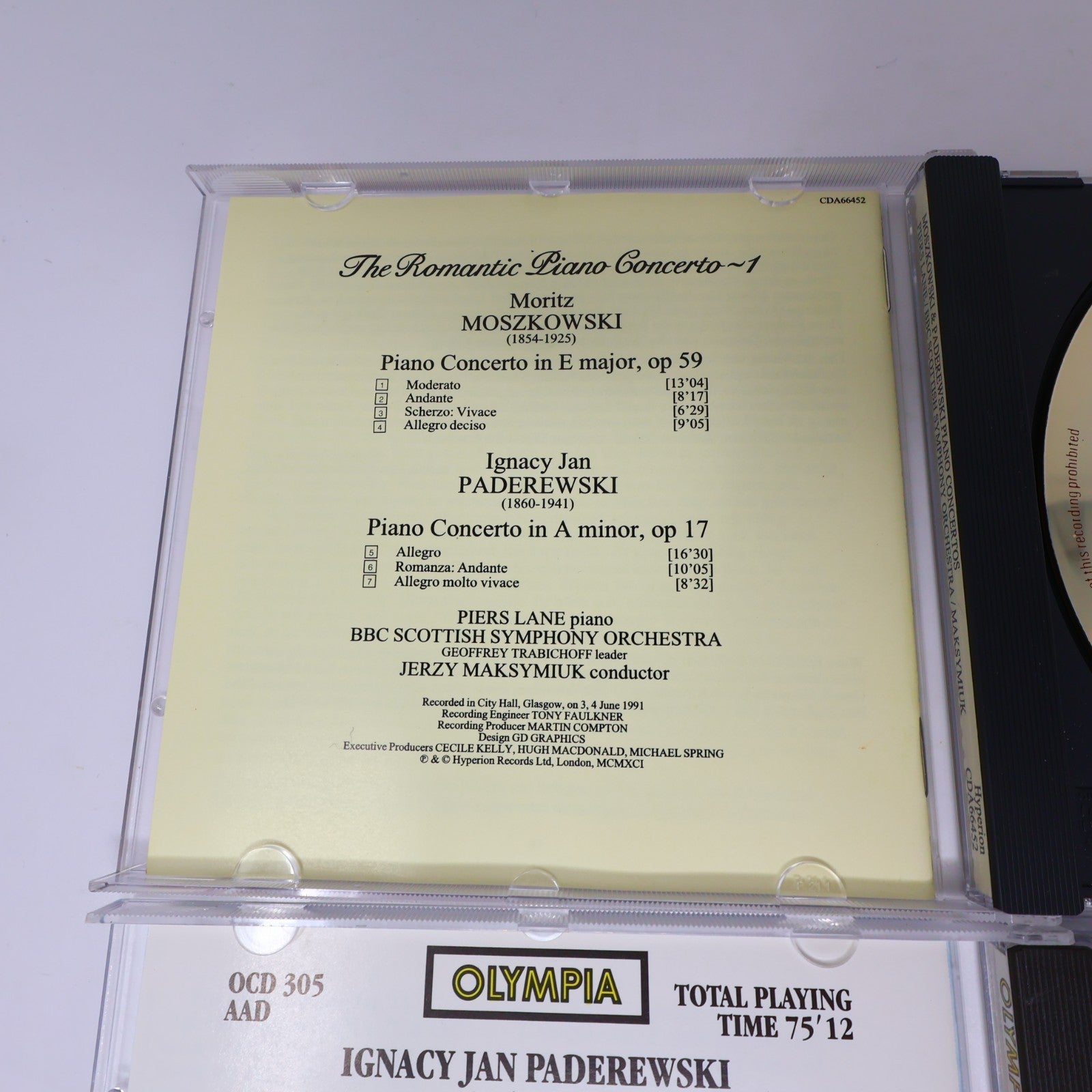 Ignacy Jan Paderewski 2 CDs Lot Piano Concerto/Polonia/Polish Fantasy Maksymiuk