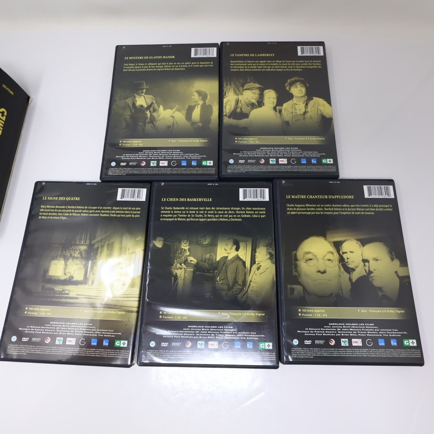 Sherlock Holmes Saison 1/Les Films Lot 2 DVD Français Jeremy Brett 4:3 Testés