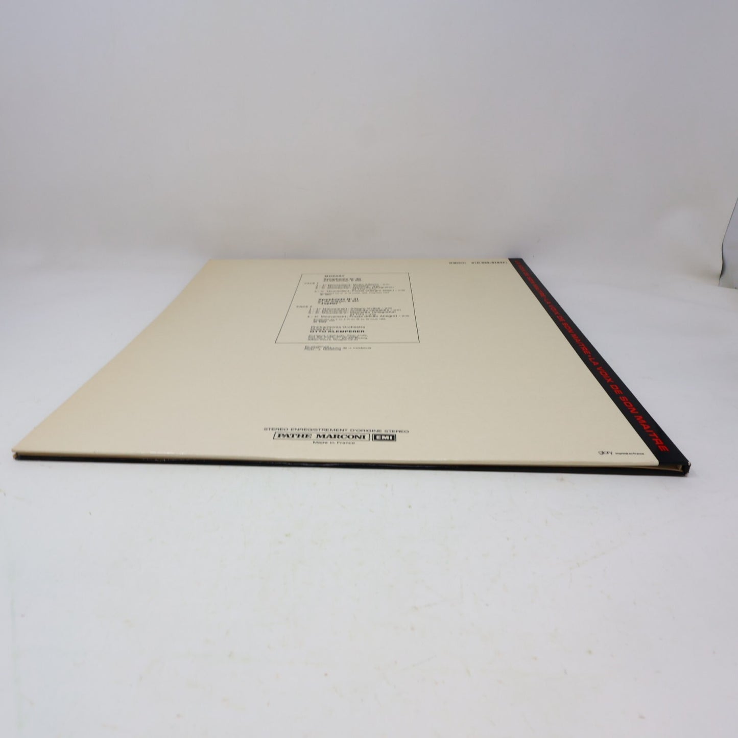 Otto Klemperer Philharmonia Orchestra Mozart Symphonies 40-41 Record C 059-01847