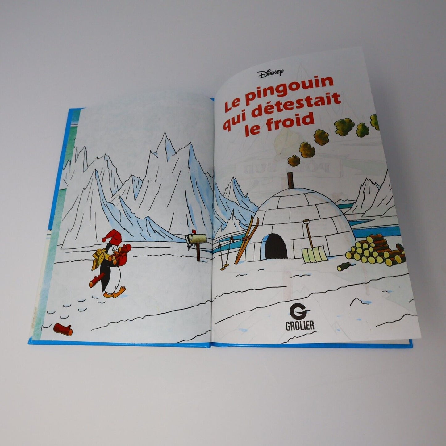 1992 Le Pingouin qui Détestait le Froid Club du Livre Mickey Disney Hardcover HC