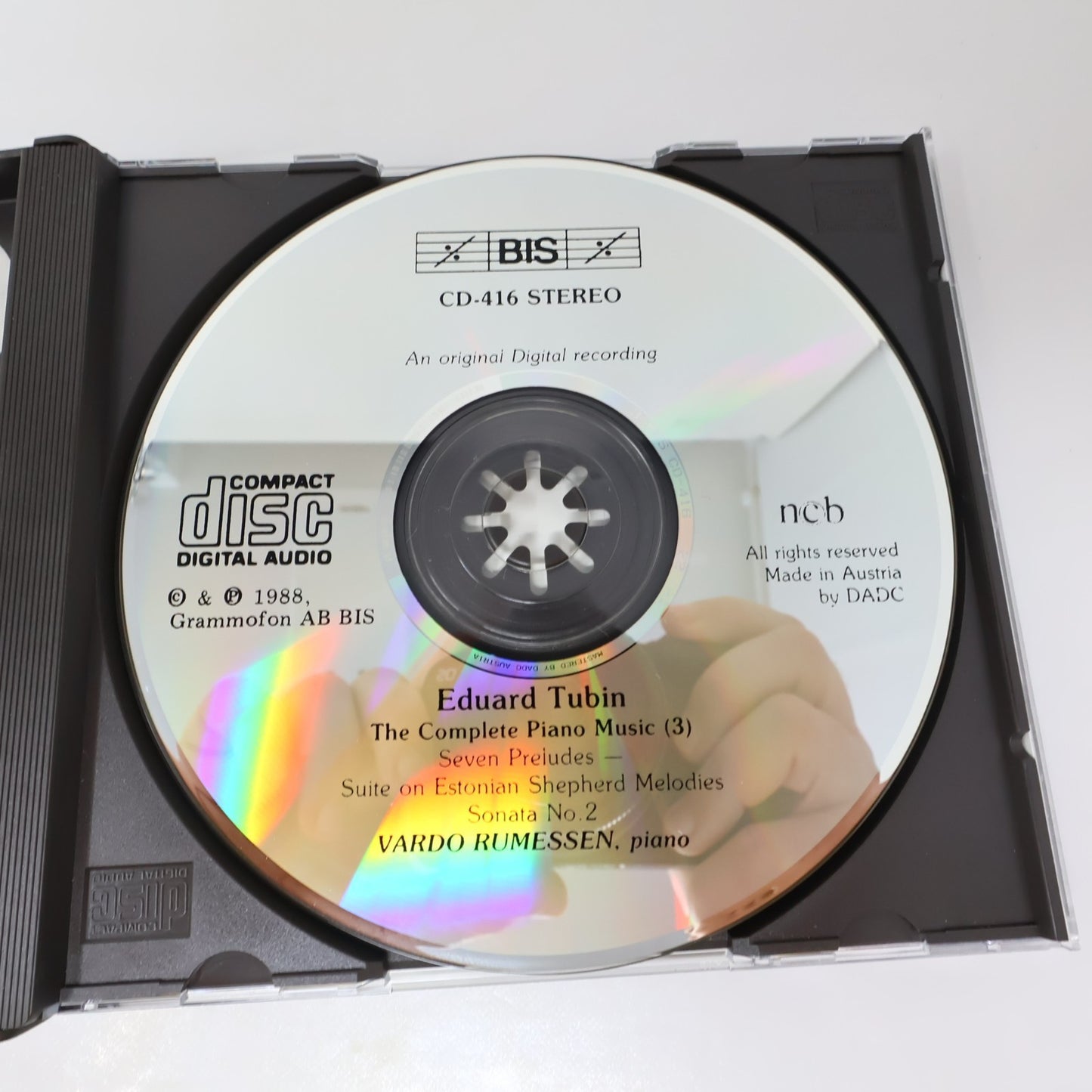 Eduard Tubin The Complete Piano Music CD Vardo Rumessen BIS 1988 BIS-CD-414/416