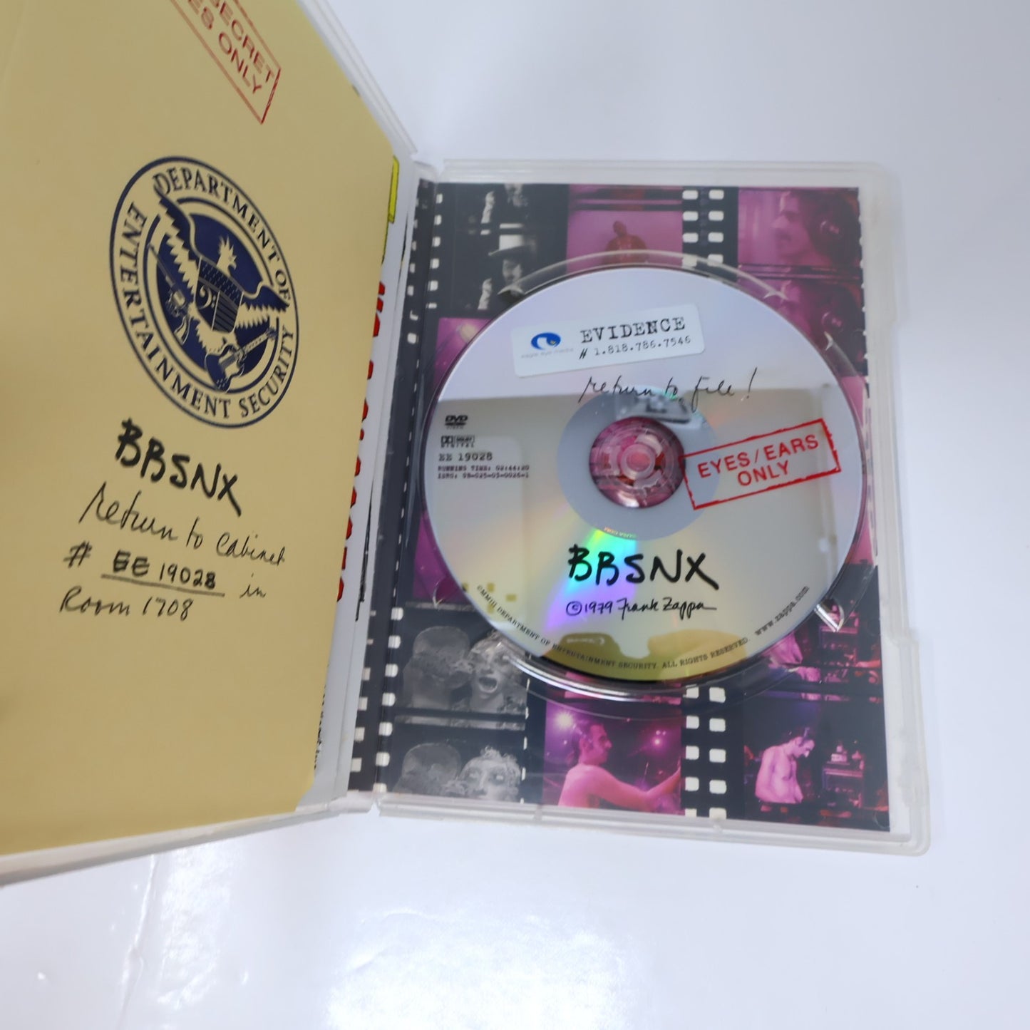 Baby Snakes DVD Frank Zappa NTSC 2003 Tested With Inserts - Missing Glasses 4:3