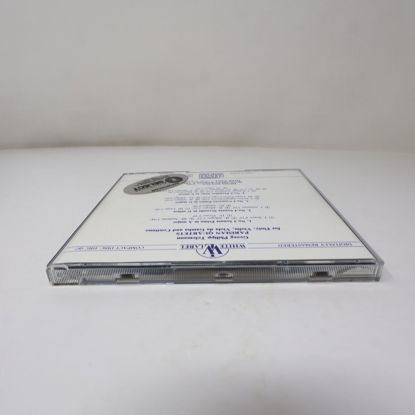 Telemann Parisian Quartets for Flute/Violin/Viola/Continuo CD Kovács/Ottó Nagy