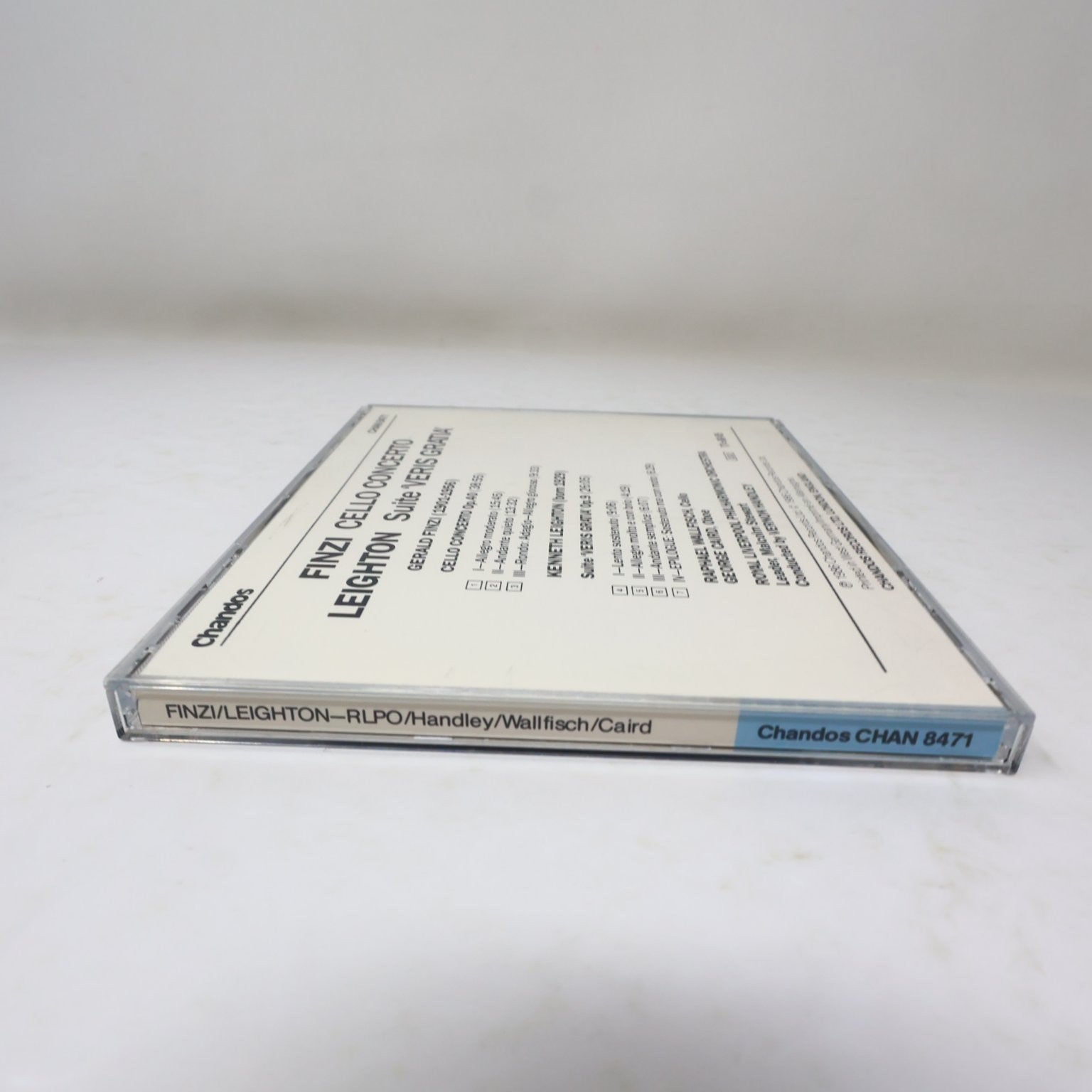 Finzi Cello Concerto Leighton Veris Gratia CD 1986 Classical Chandos Wallfisch