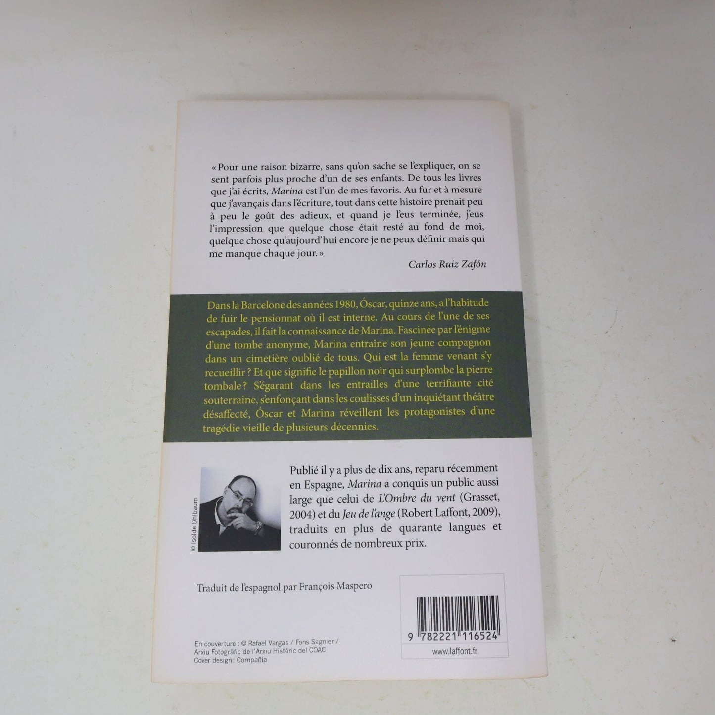 2011 Marina Carlos Ruiz Zafón Horreur Fantaisie Fiction Historique Français PB