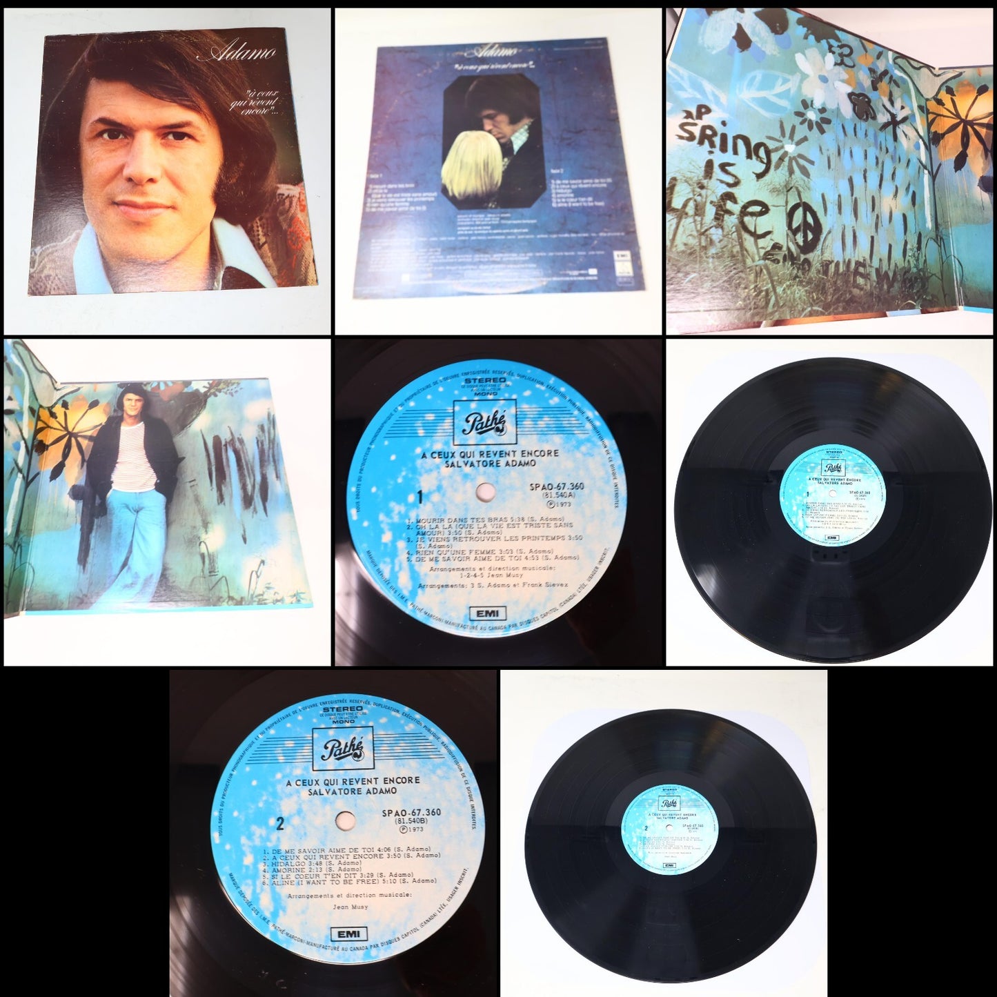 Adamo Lot 8 Disques Pauvre Liberté/Olympia 71/Jusqu'à L'Amour Record Vinyl LP