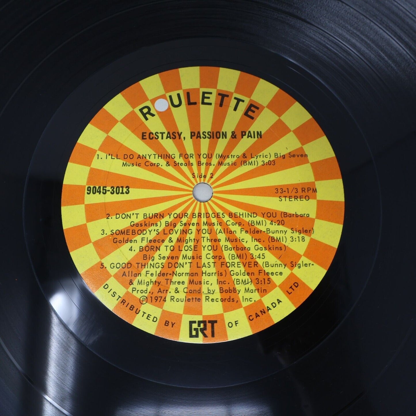 Ecstasy, Passion & Pain Self Titled LP Record Vinyl 1974 Roulette 9045-3013 Funk