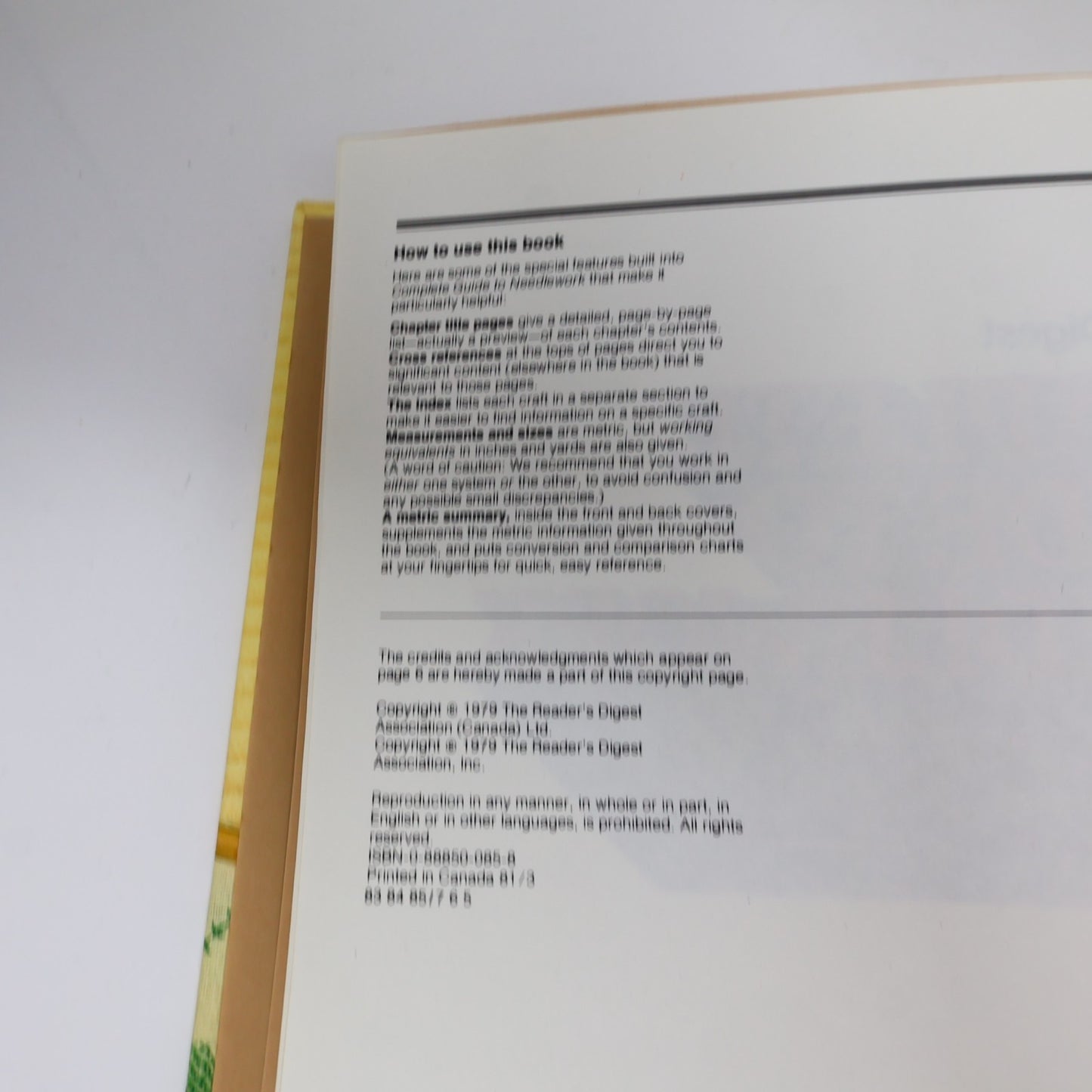 Complete Guide to Needlework Reader's Digest 1979 HC Sewing Leasure 5th Print