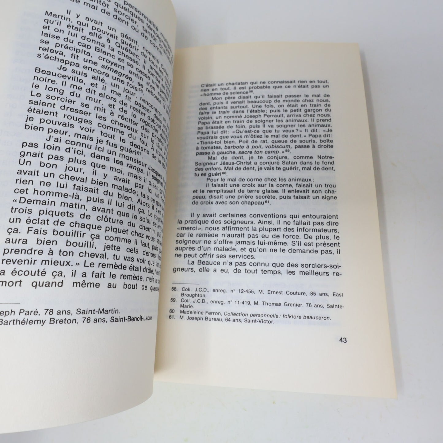 1978 Le Légendaire de la Beauce Jean-Claude Dupont Leméac Folklore Québec Livre